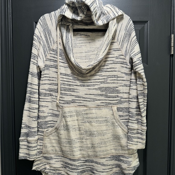 Free People Scoop Neck Oversized Tunic Hoodie - S Drug Rug - Picture 5 of 5